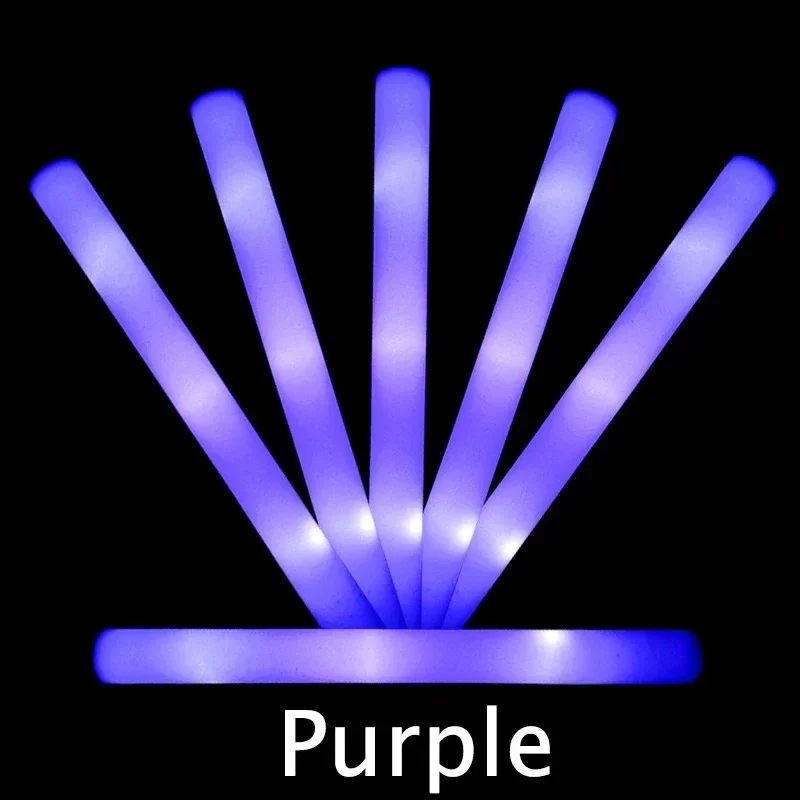 Colorful LED Glow Sticks - RGB Foam Cheer Tubes for Parties  Events