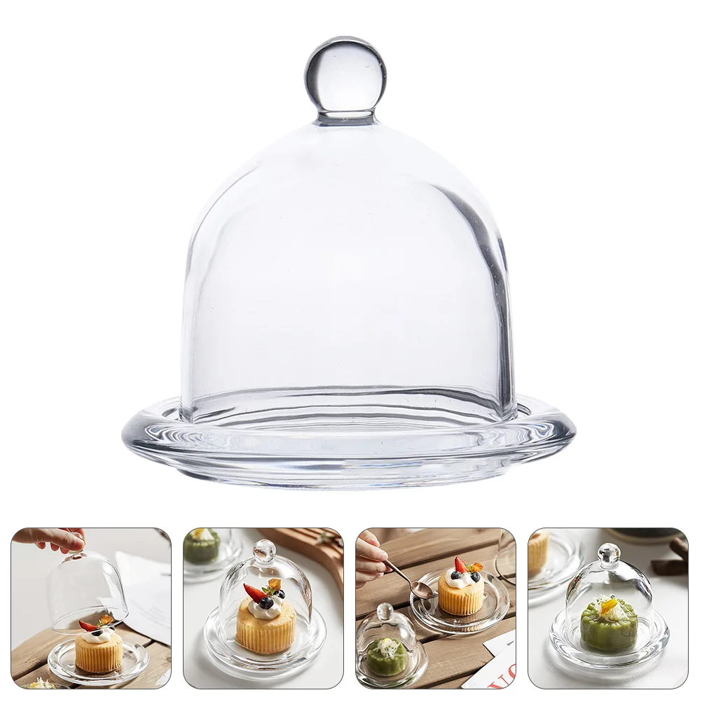

Cake Stand with Glass Dome: Cake Holder Rack Cupcake Display Stand Cake Dessert Pastry Serving Platter for Wedding Birthday
