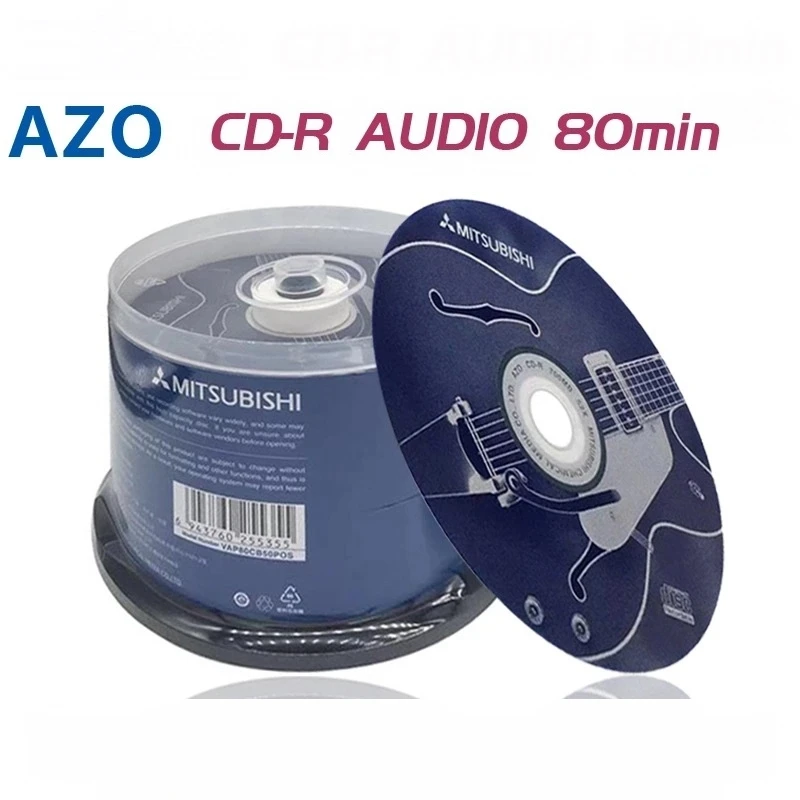 Azo CDR música, 80min, 700MB, 52X, 50pcs por lote