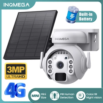 INQMEGA 3MP 4G Solar Security Camera Outdoor Human PIR Detection Camera with Rechargeable Battery Camera Shipping Saudi Arabia 1