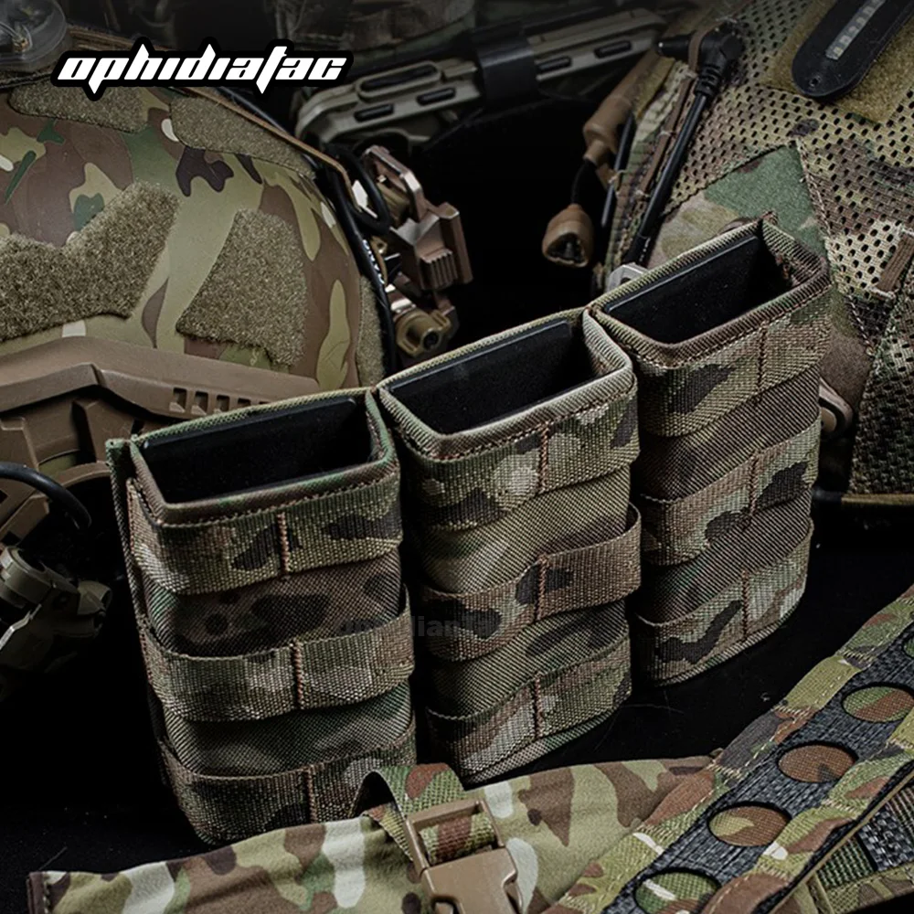 

Tactical FAST 5.56 Triple Mag Pouch Long Style Molle Military Equipment Ammo Carrier Hunting Airsoft Accessories