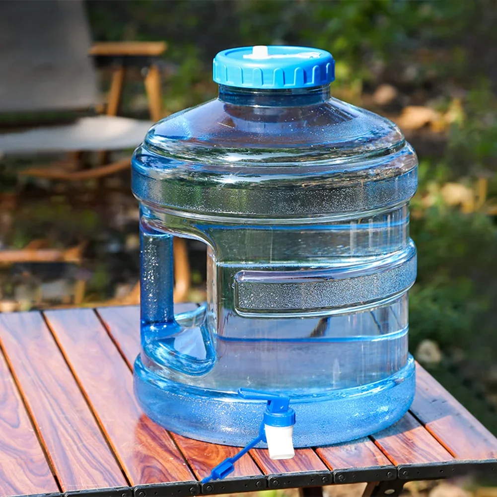 11.3L Water Storage Container with Faucet Mineral Water Barrel Large Capacity Camping Bucket for Outdoor Hiking