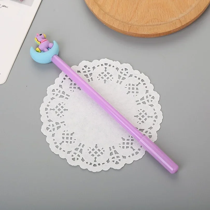 40 Pcs Cartoon Moon Unicorn Gel Creative Stationery Cute Moon Pony Water Pen Kawaii School Supplies Office Supplies