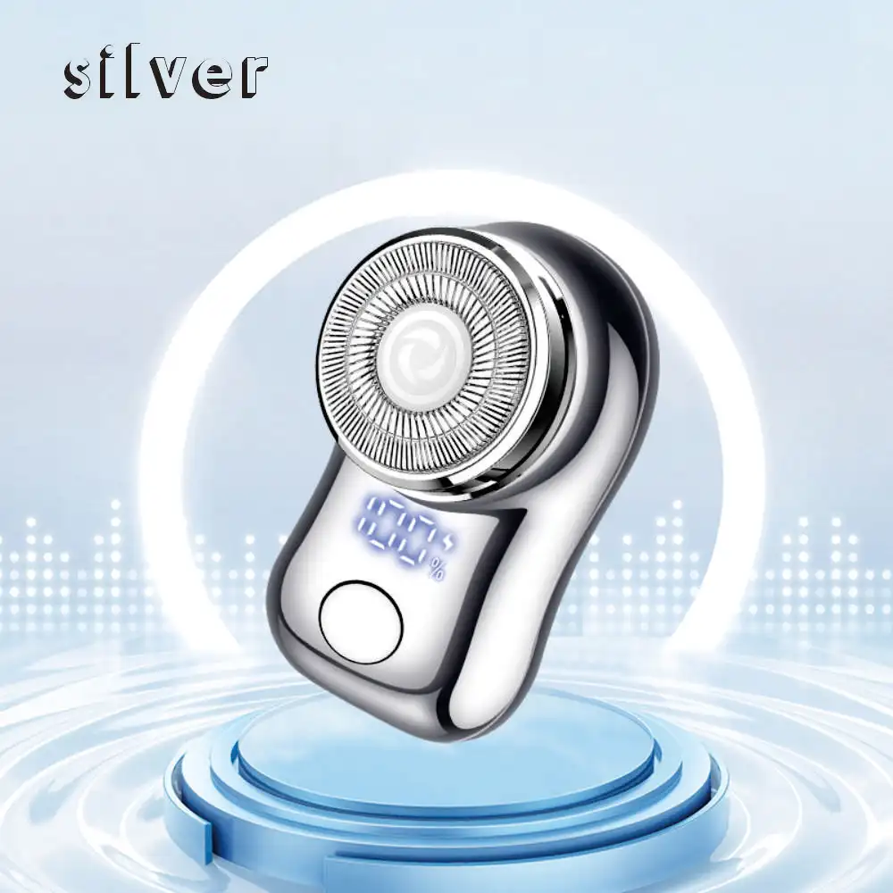 Mini electric shaver men's bag travel shaver portable beard Type-C intelligent digital display lightweight
