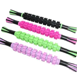 Muscle Massage Stick Manual Roller Massager for Relief Muscle Soreness Cramping and Tightness Pole Rod Holder Stainless Tubes