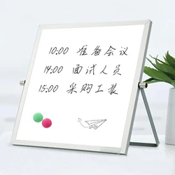 Compact Double - Sided Magnetic Whiteboard with Holder for Home, Office, and Classroom Use