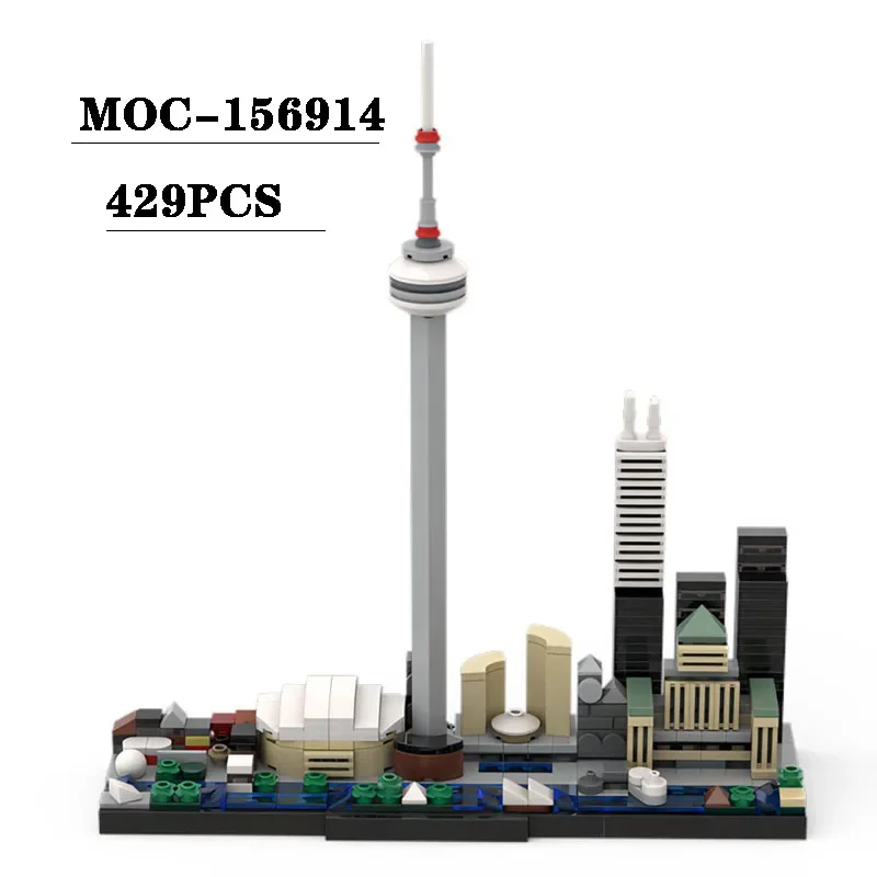 

Building Block MOC-156914 Urban Skyline Building Model 429PCS Adult and Children's Puzzle Education Birthday Christmas Toy Gifts