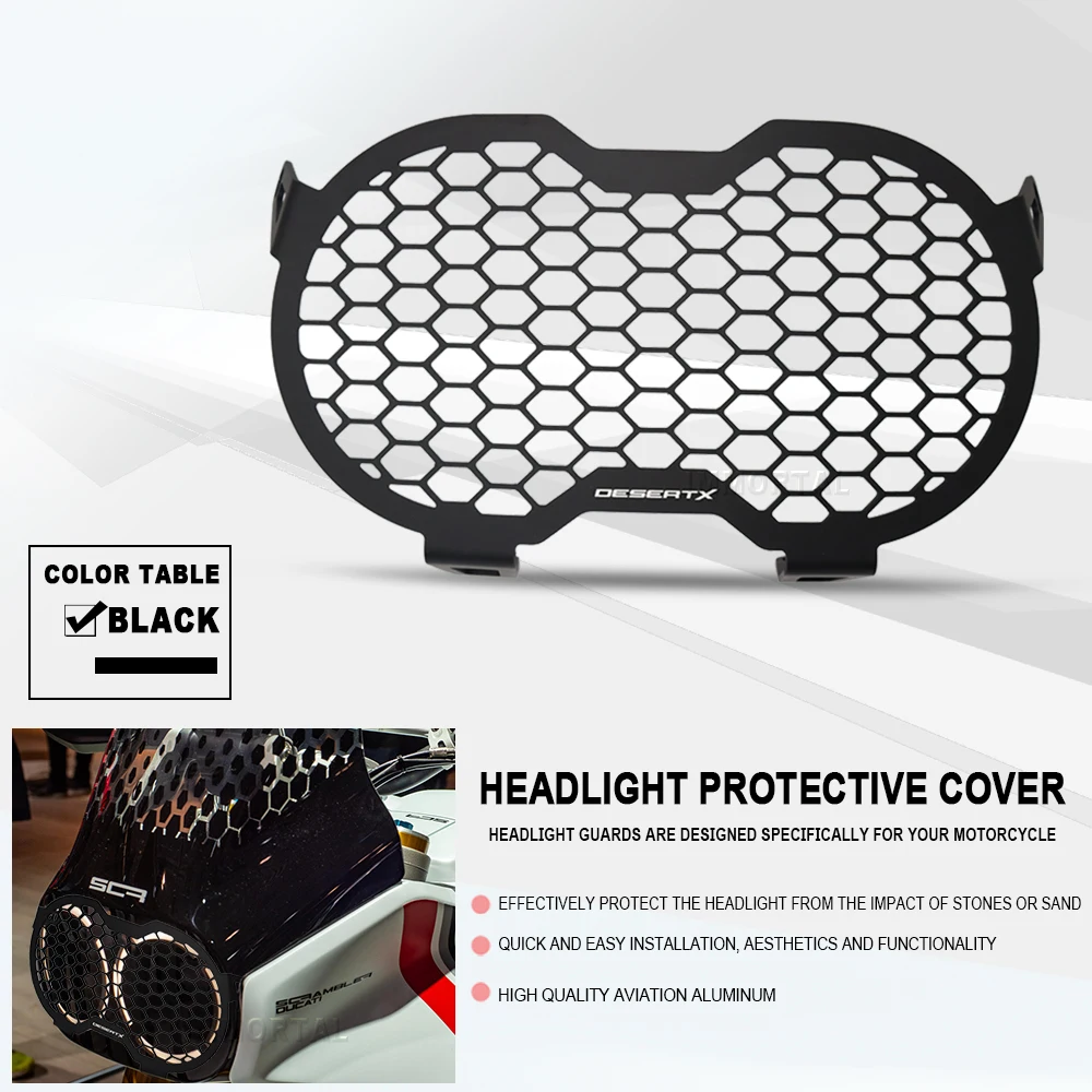 Headlight Guard Headlight Protector Cover For Ducati Desertx Adventure Desert X 2022 2023