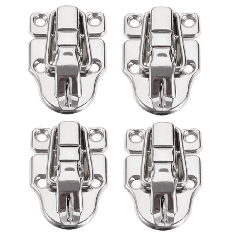 40*60mm Vintage Lock Antique Jewelry Box Hasps Drawer Latche 4Pcs Suitcases Toggle Latch Buckle Clasp Furniture Hardware + Screw furniture hardware,toggle latches,jewelry box hasps,decorative latches