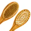 Bath Blossom Bamboo Body Brush for Back Scrubber Natural Bristles Shower Brush with Long Handle Dry Brushing 5