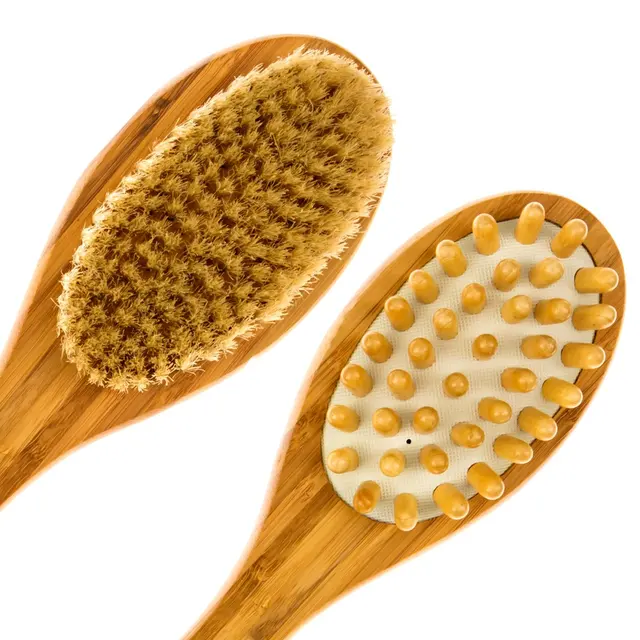 Bamboo Body Brush with Handle 5