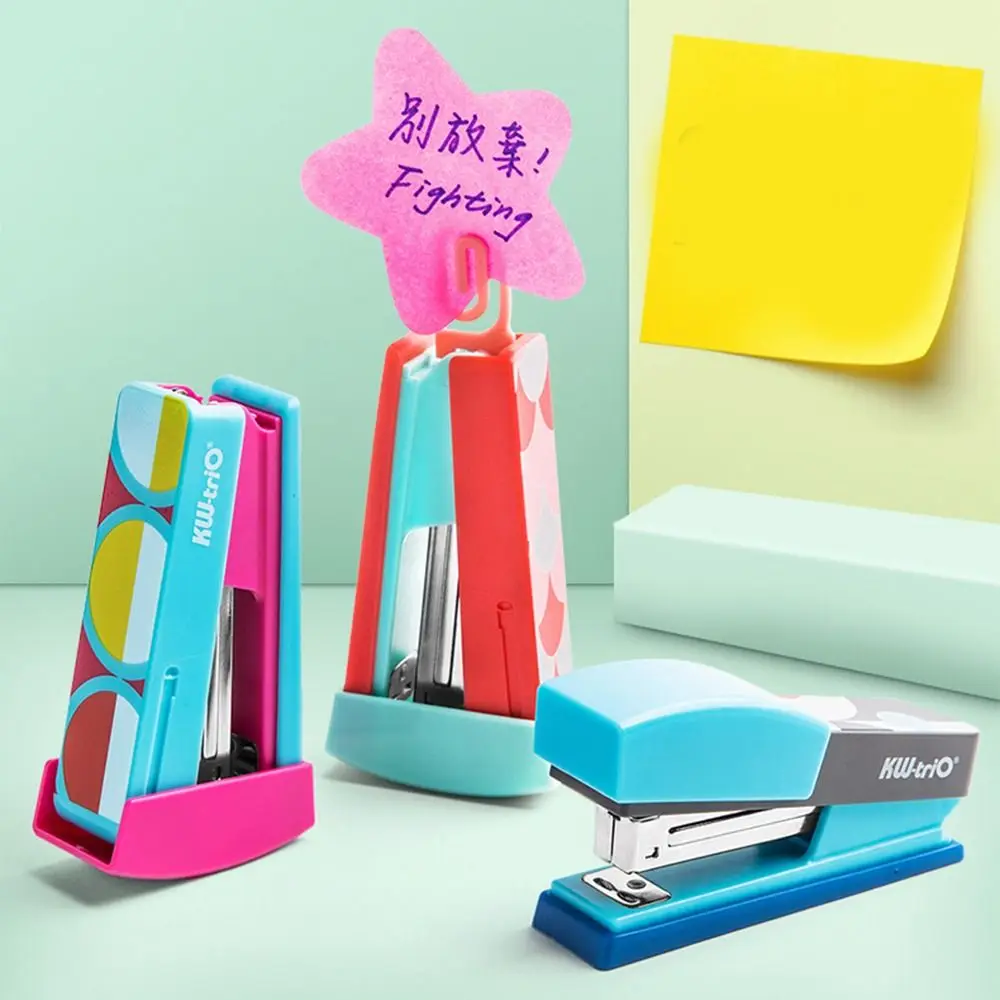 

Fixing Stationery Office Accessories Paper Binder Holder Office Binding Tools Mini Pendulous Stapler Paper Staplers