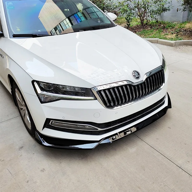 스코다 슈퍼브 MK3 페이스리프트 FL 리프트백 콤비 2019-2025 자동차 프론트 범퍼 립 스포일러 스플리터 프론트 립 친 스포일러 바디킷