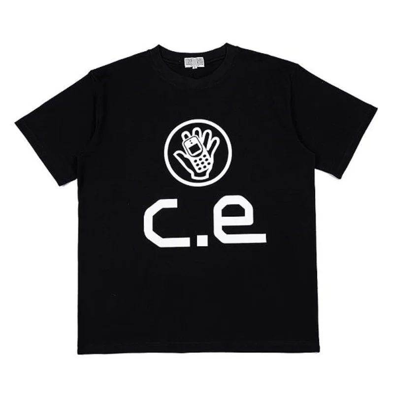 

New Fasion Simple Letter Mobile Phone Print Cavempt T Shirt Men Women EU Size 100% Cotton Lil Peep Cavempt Top Tees