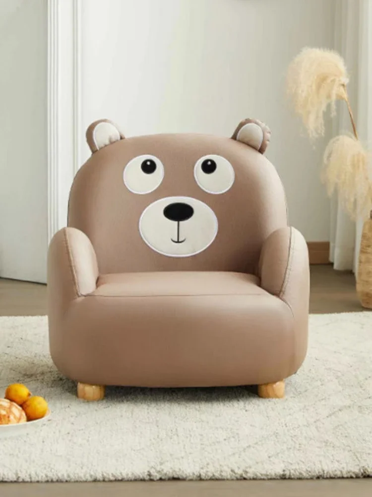 Home Furniture Children Sofa Kids Chair Couch Kawaii Cartoon Solid Wood Kids Stool Modern Style