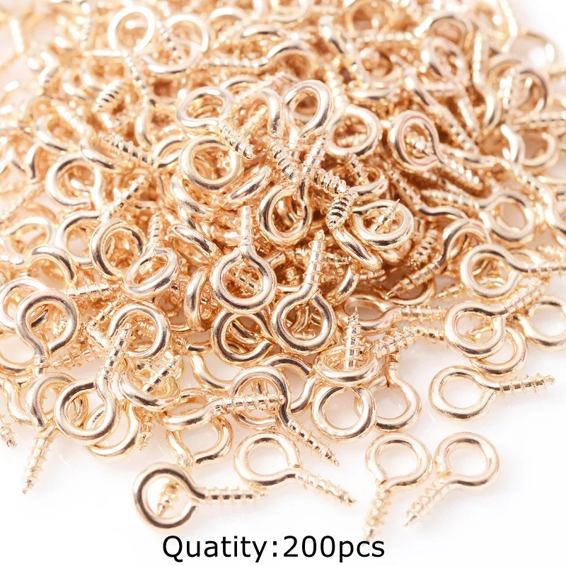 900 Stück Schraubösen Set - Mini Ösenschrauben In Gold Für Schmuckherstellung