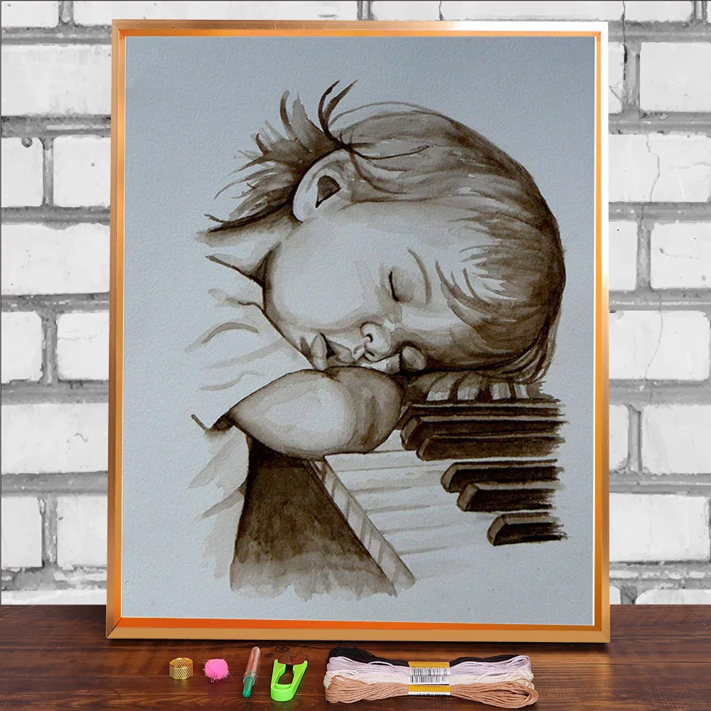 Baby Child Printed 11CT Cross-Stitch Complete Kit DIY Embroidery DMC Threads Hobby Knitting Handiwork Sewing Needle Promotions |