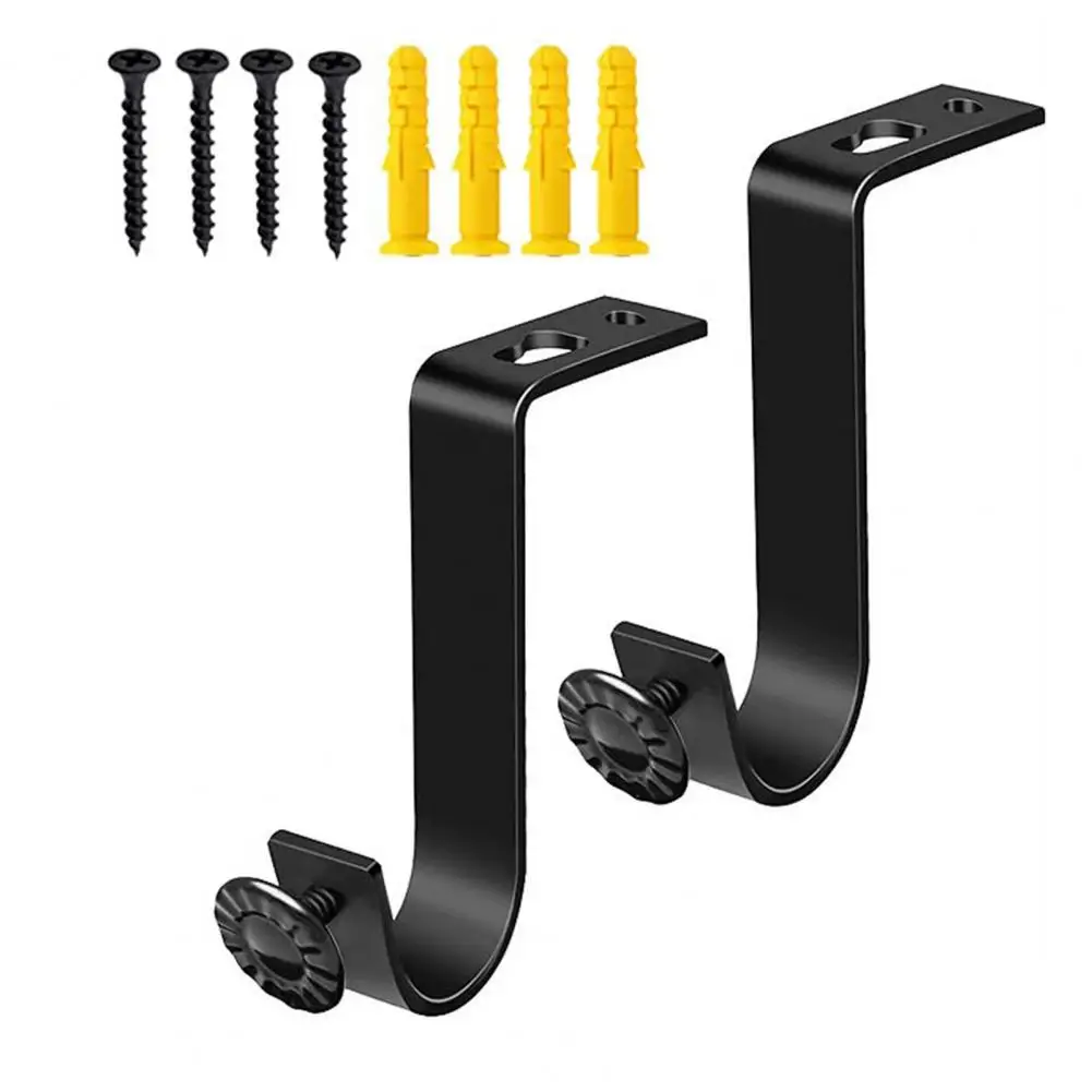 Anti-rust No Odor Supportive Ceiling Curtain Pole Holder Curtain Rod Holder Shower Accessories