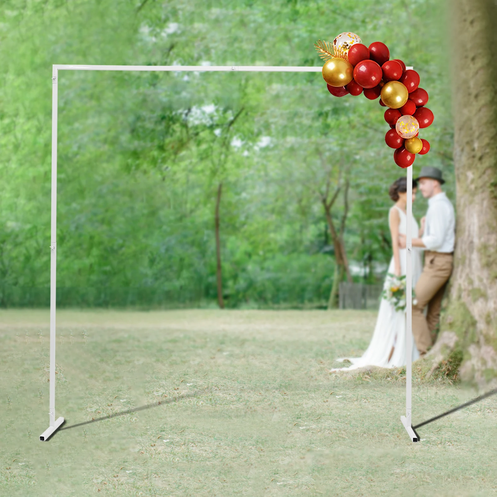 2 * 2-Meter Wedding Arch Bracket, Easy To Assemble Square Garden Arch, Used For Wedding Party Decoration - White