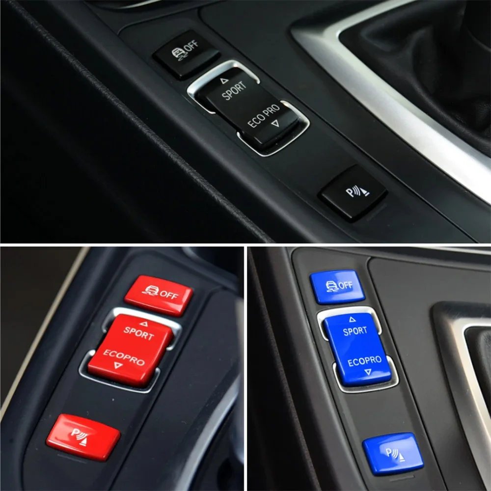 Enhanced Car Console Sport Button Key Cover with ESP Anti-Slip and Radar Sensor Features