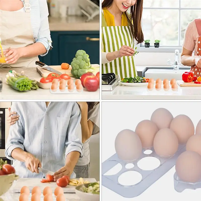 Egg Refrigerator Tray Holder For Container Storage Organizer Rack Lid Fridge With Kitchen Plate Holes 6Deviled Table Tary 4
