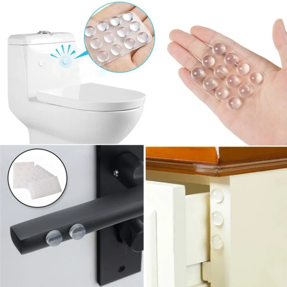 Door Stopper Transparent Rubber Wall Bumper Cupboard Damper Cushion SelfAdhesive Furniture Anti Slip