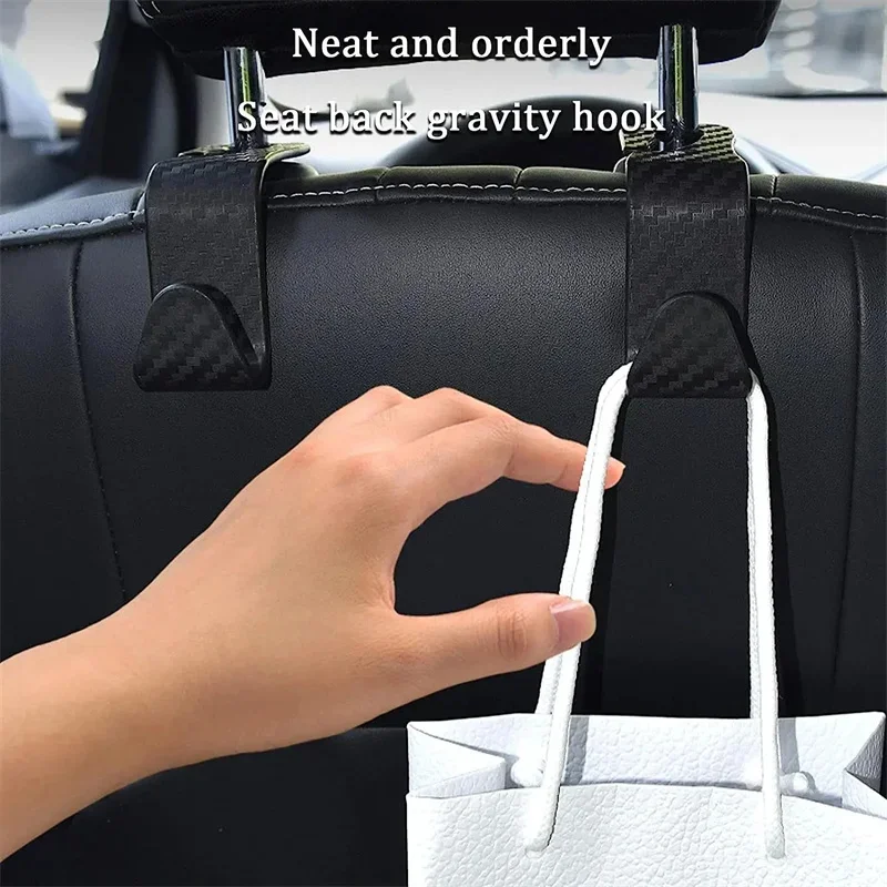 Car Seat Headrest Hook 2-10Pcs Universal Auto Seat Headrest Hook Storage Hanger Hooks Car Vehicles Back Seat Organizer Holder Car Interior Accessories