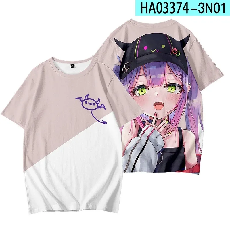 Anime Tokoyami Towa 3D Print T Shirt Women Men Summer Fashion Short Sleeve Funny Tshirt Graphic Tees Streetwear Cosplay Costume