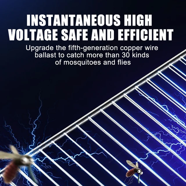 8W Mosquito Killer Lámpa Erőteljes Háztartási Led Elektromos Sokk Szúnyoggyilkos Csapdák Kereskedelmi Étterem 110 V/22 - Image 3