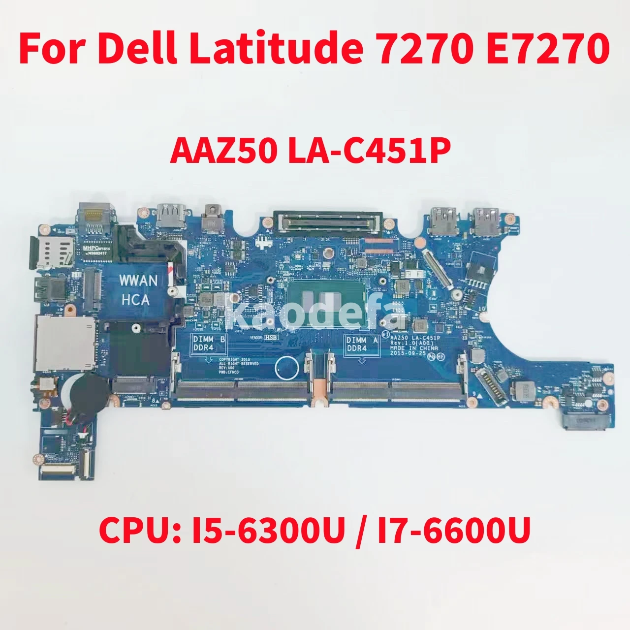 Материнская плата для ноутбука Dell Latitude 7270 E7270