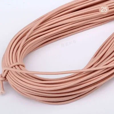 Vibrant 2mm Round Elastic Band - Premium DIY Sewing Accessory (5 Meters)