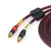 Limited time offer 5N OFC audio cable 2RCA to 2RCA Red and white Lotus plug signal coaxial line AV CD power amplifier cable - Image 6