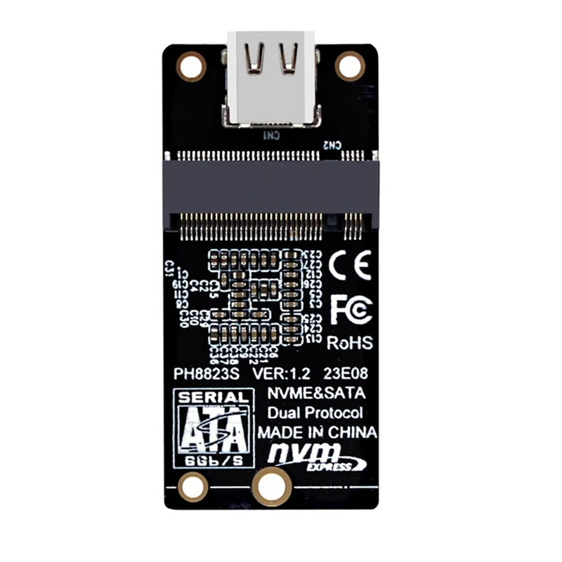 

Переходная карта M.2 Nvme для жесткого диска, карта переходника JMS581 Type-C USB3.1 Gen2 10 Гбит/с для M2 SSD 2230/2242/2260/2280