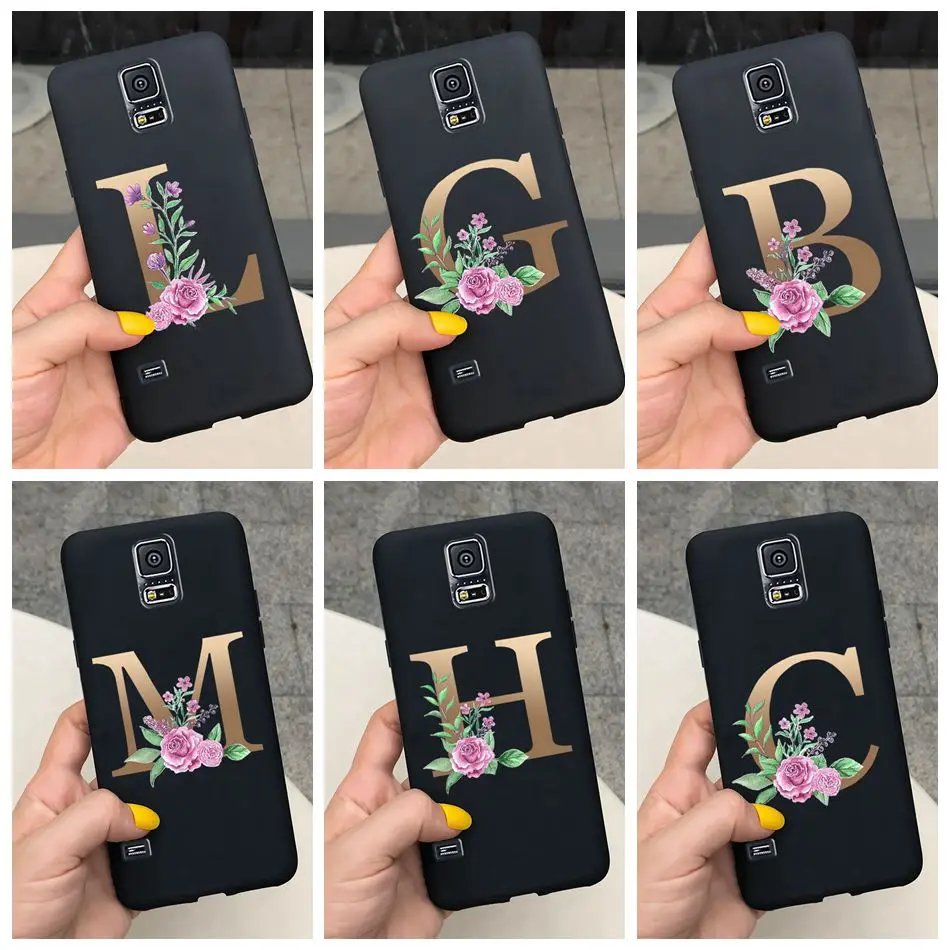 Per Samsung Galaxy S5 Custodia Cute Letter Custodia Morbida In Silicone Per Samsung S5 S 5 I9600 Sm-G900 S5 Neo Duos G903F G900V Capas