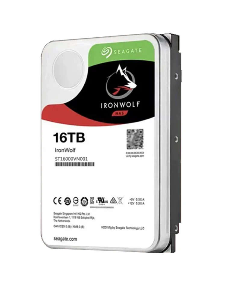 NAS HDD for Seagate IronWolf 16TB 3.5" SATA 6Gb/s 7.2K ST16000VN001 RE NEW