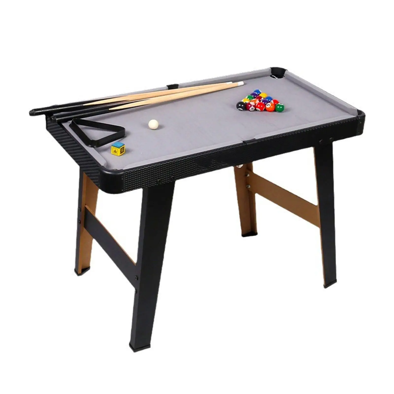 Premium Wooden Pool Table Set - Sturdy Tabletop Billiards for Family Fun