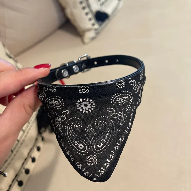 Cute Printed Bandana Cat Collar Puppy Dog Cat Scarf Collar Adjustable Triangular Pet Banadana Collar for Kittens Small Animals 6