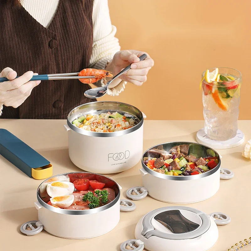 Bento Lunch Box Japanese Multilayer Stainless Steel Bento Box Food Container Storage Portable Thermos Food Jar Kid Bento Box - 4