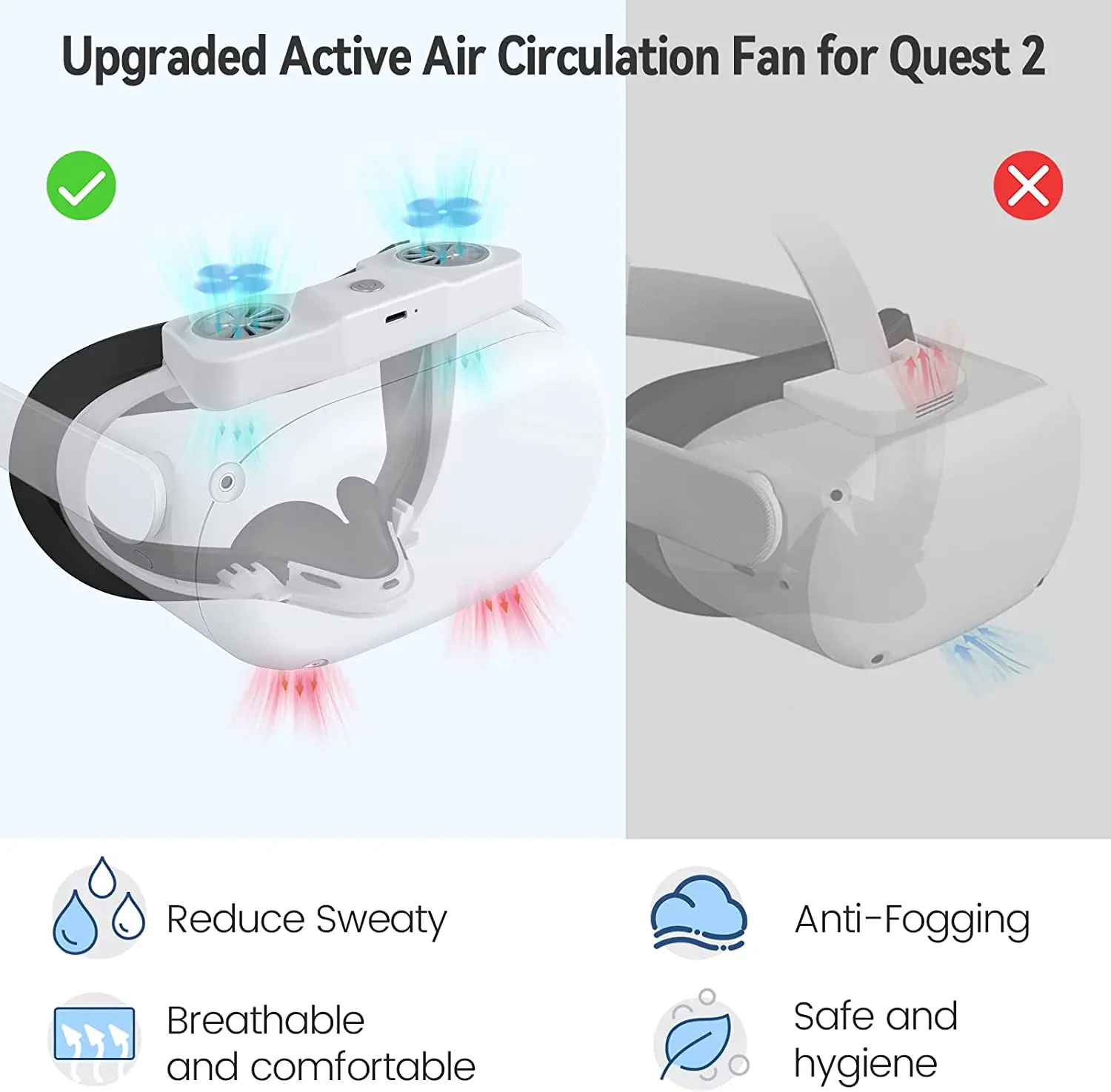 dal Ære ugunstige Oculus Quest 2 Accessories Fan | Accessories Glasses Quest 2 - Oculus Quest  2 Facial - Aliexpress