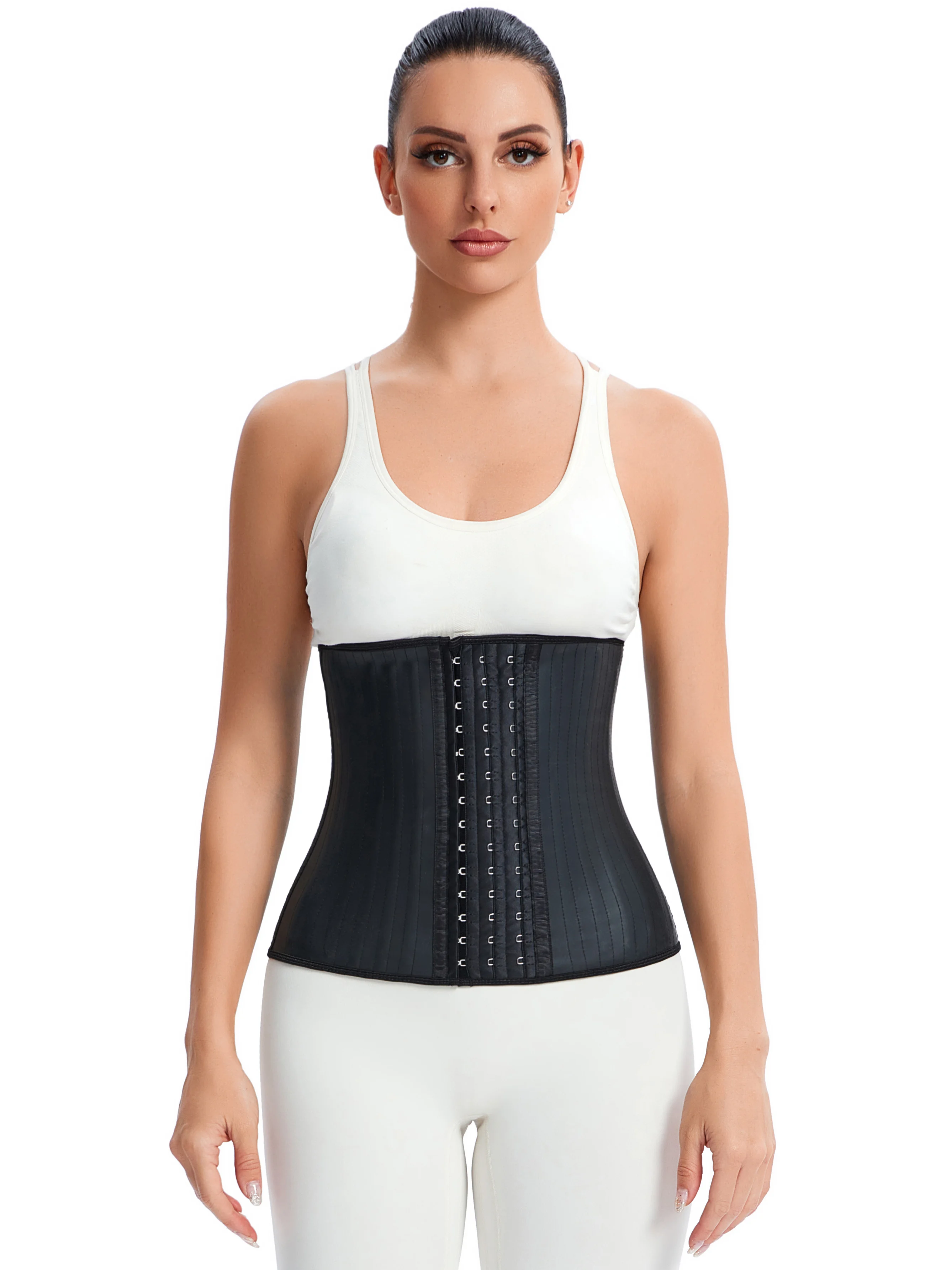 

The strongest 29 steel bone latex body manager waist men's waist and back clip black summer running belly covering artifact 8674