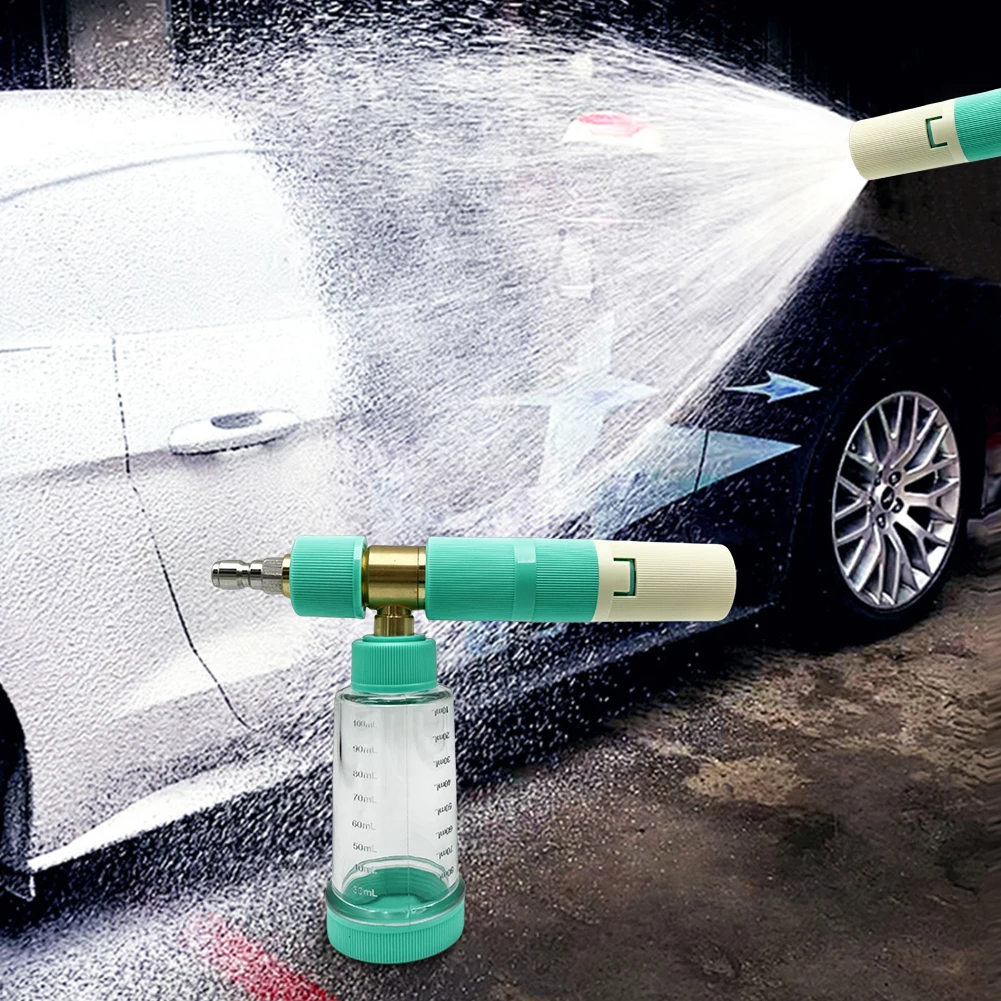 100ml Water Foam Pot with 1/4 Inch Quick Connector Pressure Washer Gun High Pressure Snow Foam Lance for Cleaning Cars SUVs