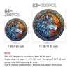 Mysterious Cute Animals Wooden Puzzle For Adults Wooden Crafts Colorful And Round Shaped Animal Puzzle Wood Craft Toys For kids 5