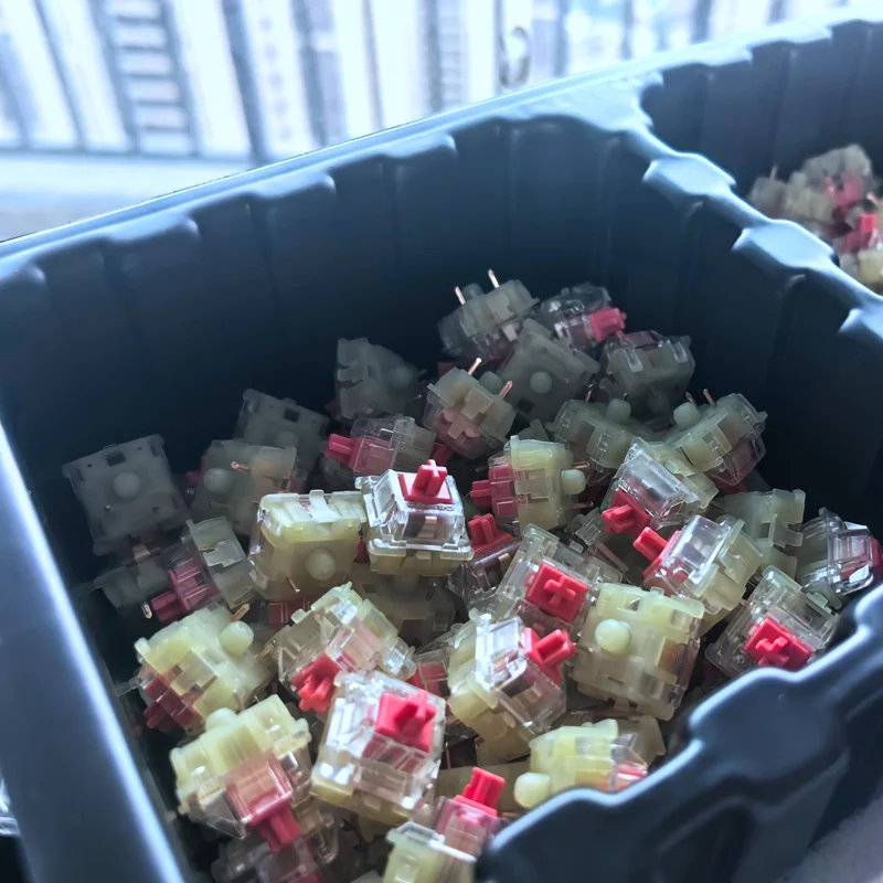 새로운 오리지널 체리 사일런트 핑크 스위치 MX RGB 오리지널 체리 맞춤형 DIY 기계식 키보드 MX 스위치 핫 스왑 PC