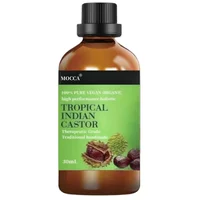 Pure Castor Oil Tropical Indian Coldpressed Organic - For Thicker Hair Volume, Eyelashes, Eyebrows, Bouncy Hair 1