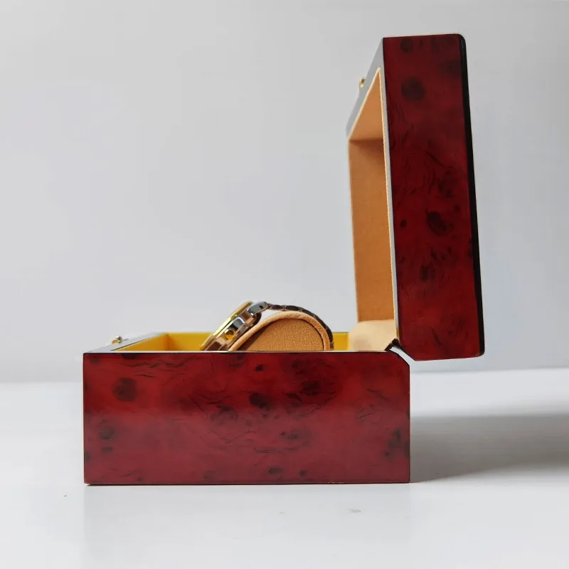 Luxury Watch Box Storage Case Wooden with Lock Portable Saves Watch Organizer Shockproof Travel Case Safe Box Gift Packing