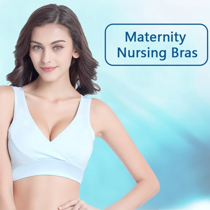 Nursing Bra Breathable Maternity Women Bras Prevent Sagging Soft Wireless V Neck Pregnancy Bra Sleep Comfort Bralette Bra