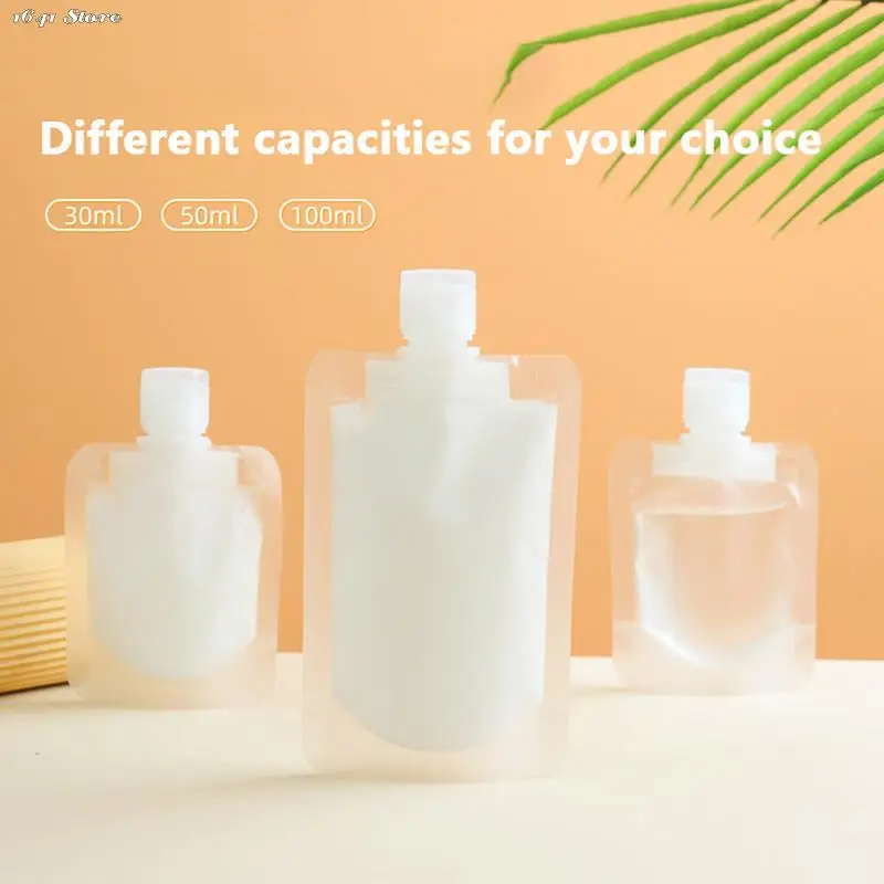 

1pc Portable Travel Liquid Packaging Bag Lotion Dispenser Bag Refillable Shampoo Cosmetic Storage Container 30ml 50ml 100ml