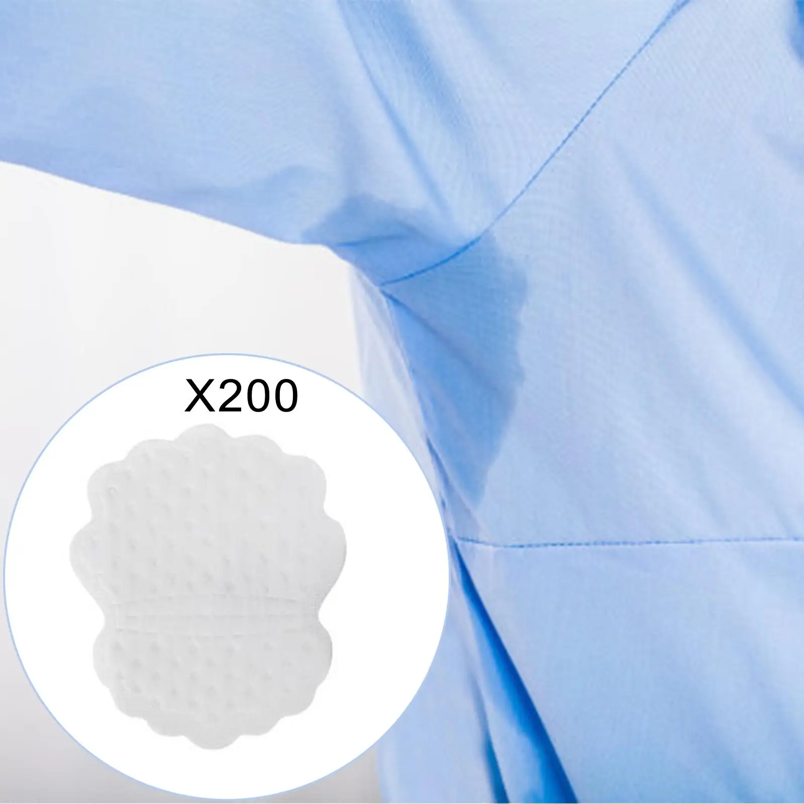 

200Pcs Underarm Sweating Pads Cool Effect Comfortable Absorbent Disposable Underarm Absorption Pads Unisex for Sweating Women
