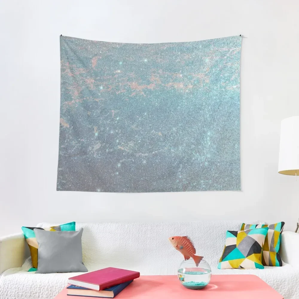 

glitter waves vintage blue Tapestry Decoration Bedroom Home Decor Aesthetic Bedroom Organization And Decoration Tapestry