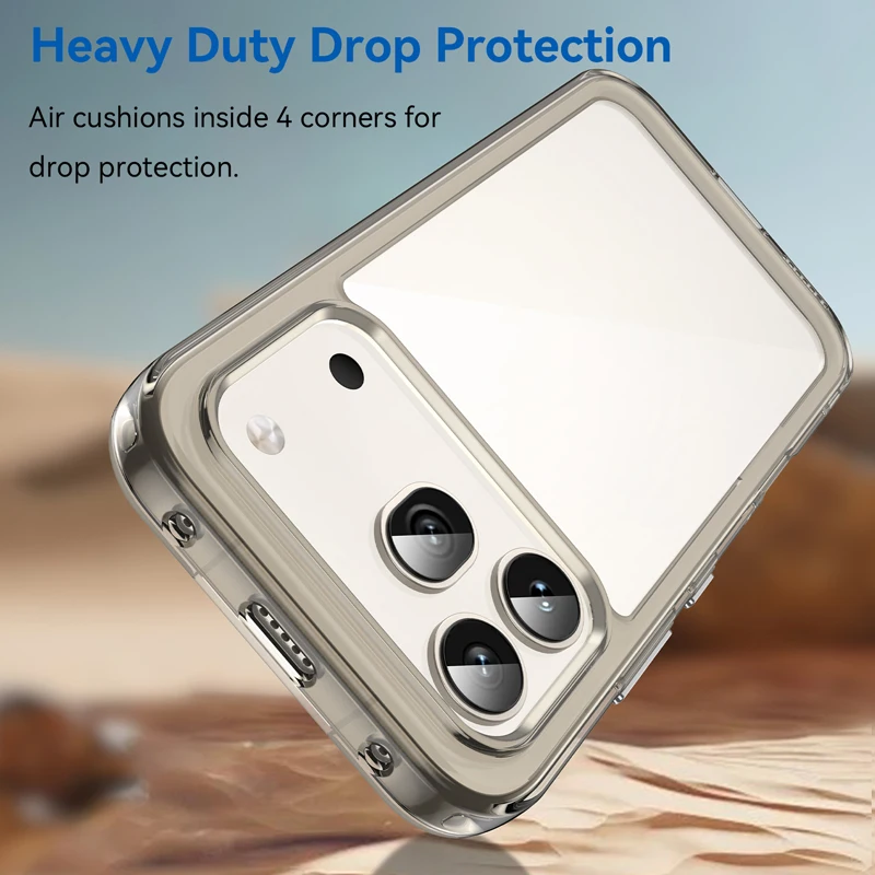 Clear Hard Protective Phone Case with Soft TPU Bumper